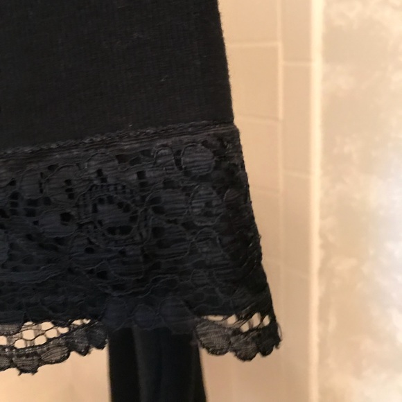 Zara black sweater dress with lace trim, XS - Picture 4 of 5